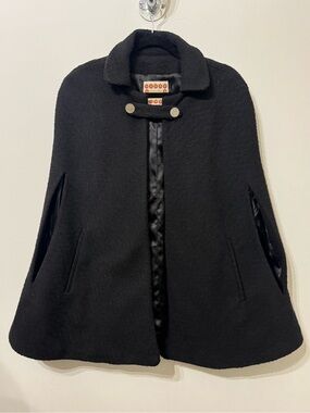 Chelsea & Violet Black Women's Wool Cape Coat